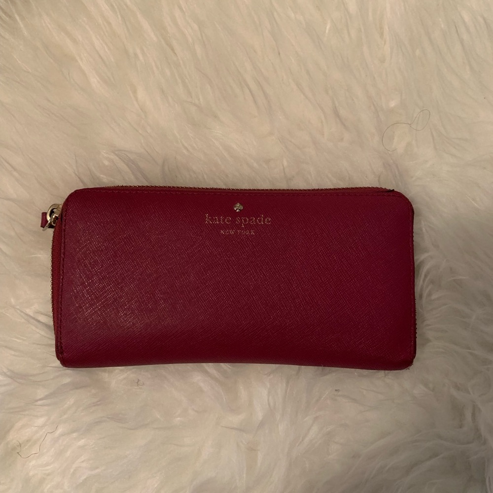 Kate Spade Continental Wallet - Maroon Color